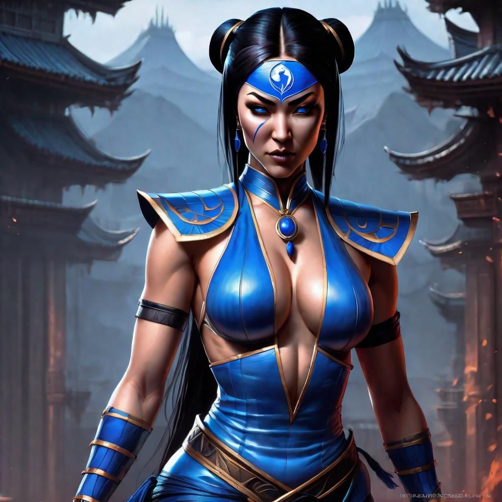Goddess Kitana: Hyperdetailed Gothic Art Portrait