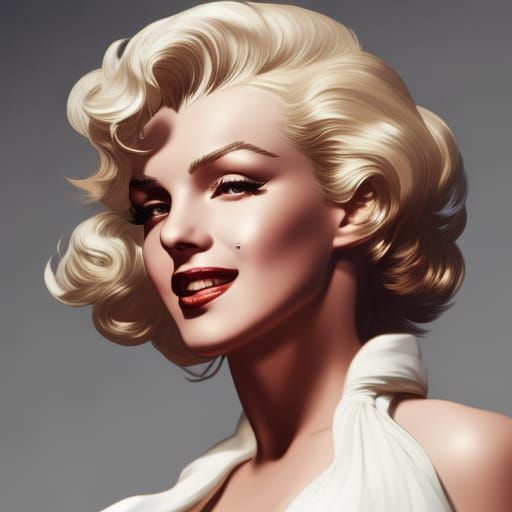 Marilyn Monroe Portrait in 1950s Style