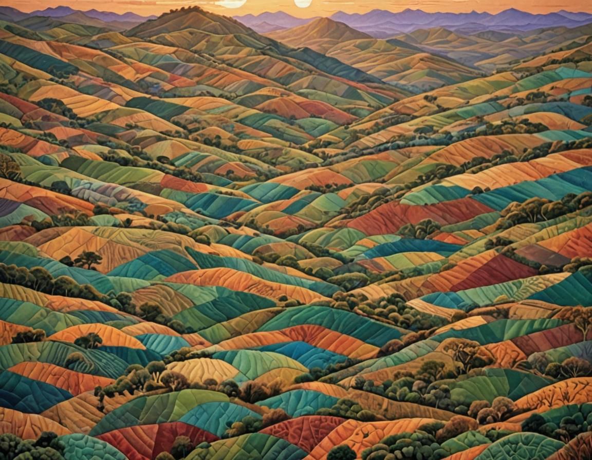 Patchwork Quilt of Valley of a Thousand Hills