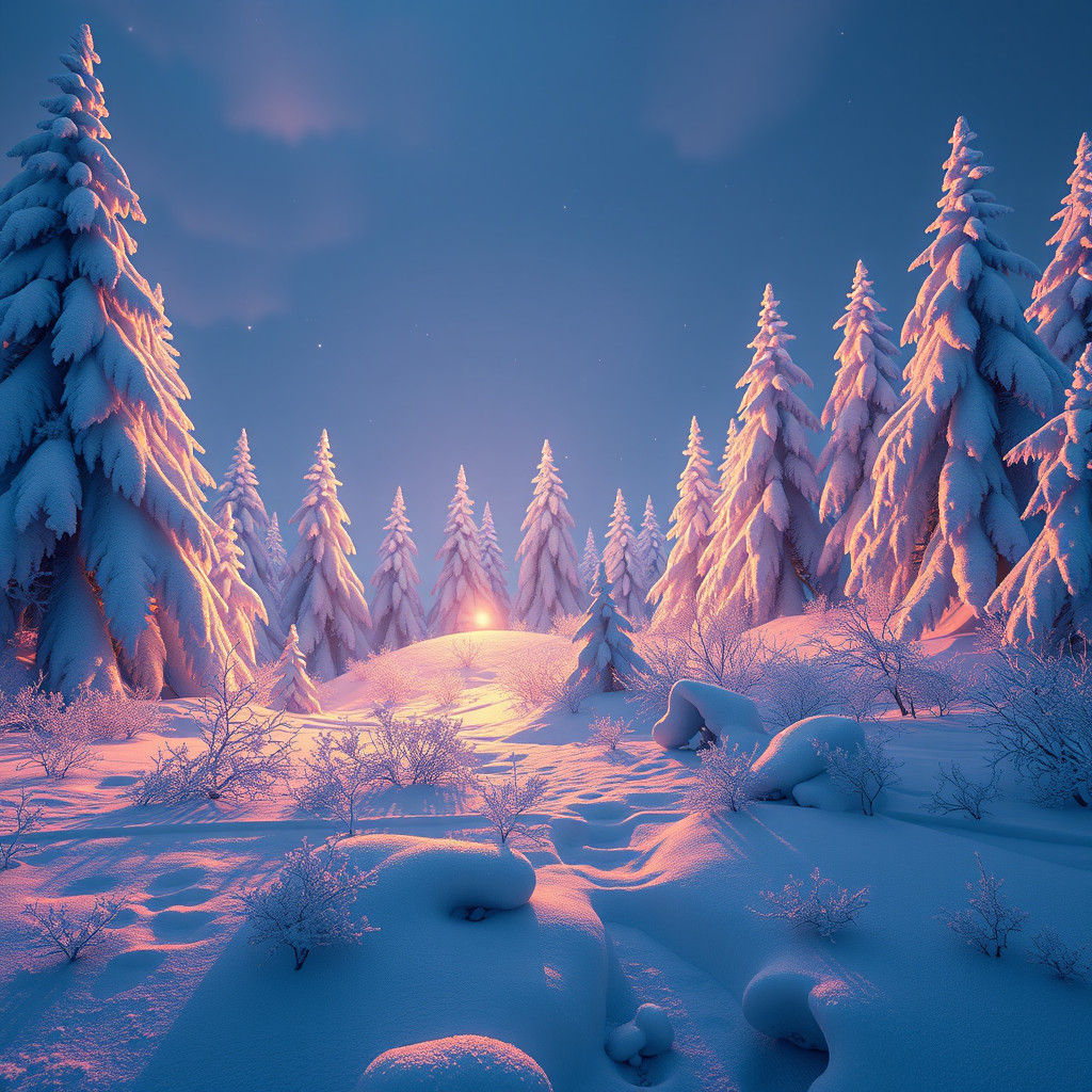 Majestic Winter Wonderland in Unreal Engine 5