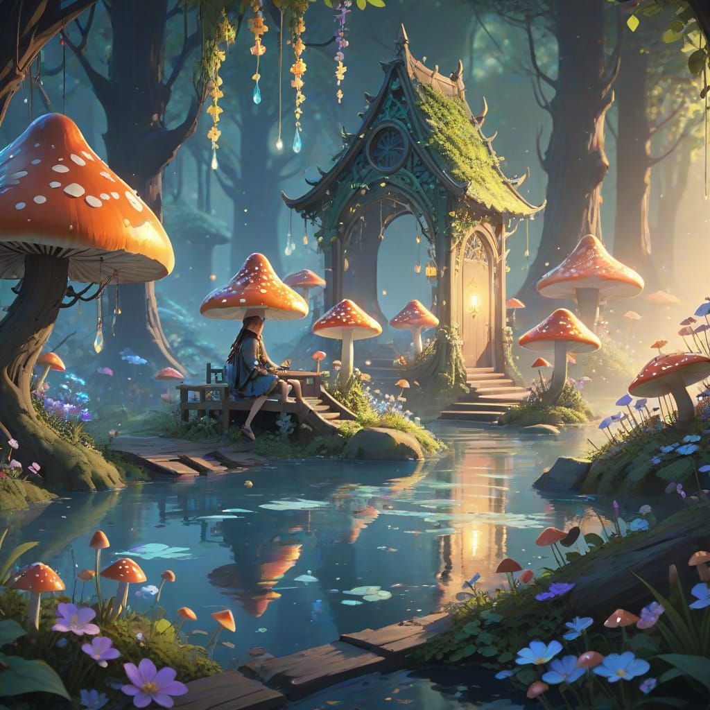 Magical Fairy Market in a Hidden Grove