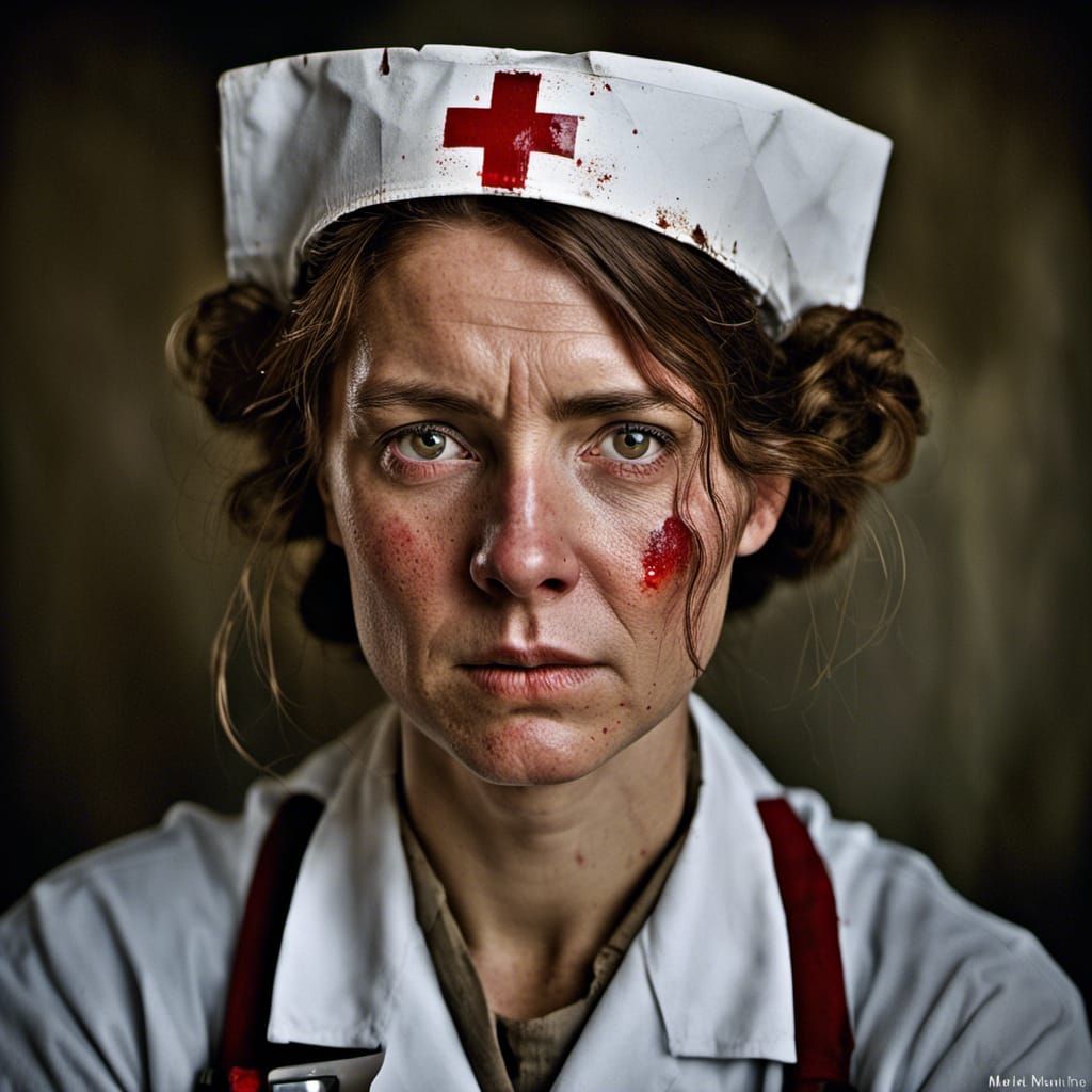 WWI Nurse Portrait: Trauma and Weariness