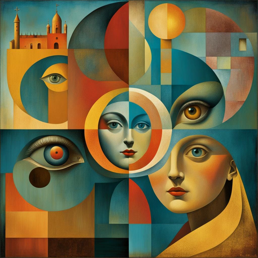 Surreal Juxtaposition in Dreamlike Style