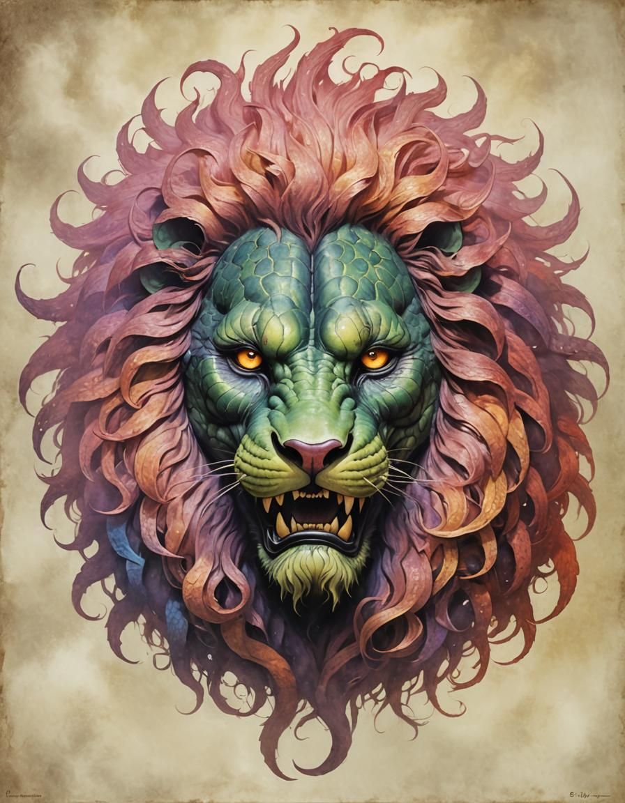 Snake lion