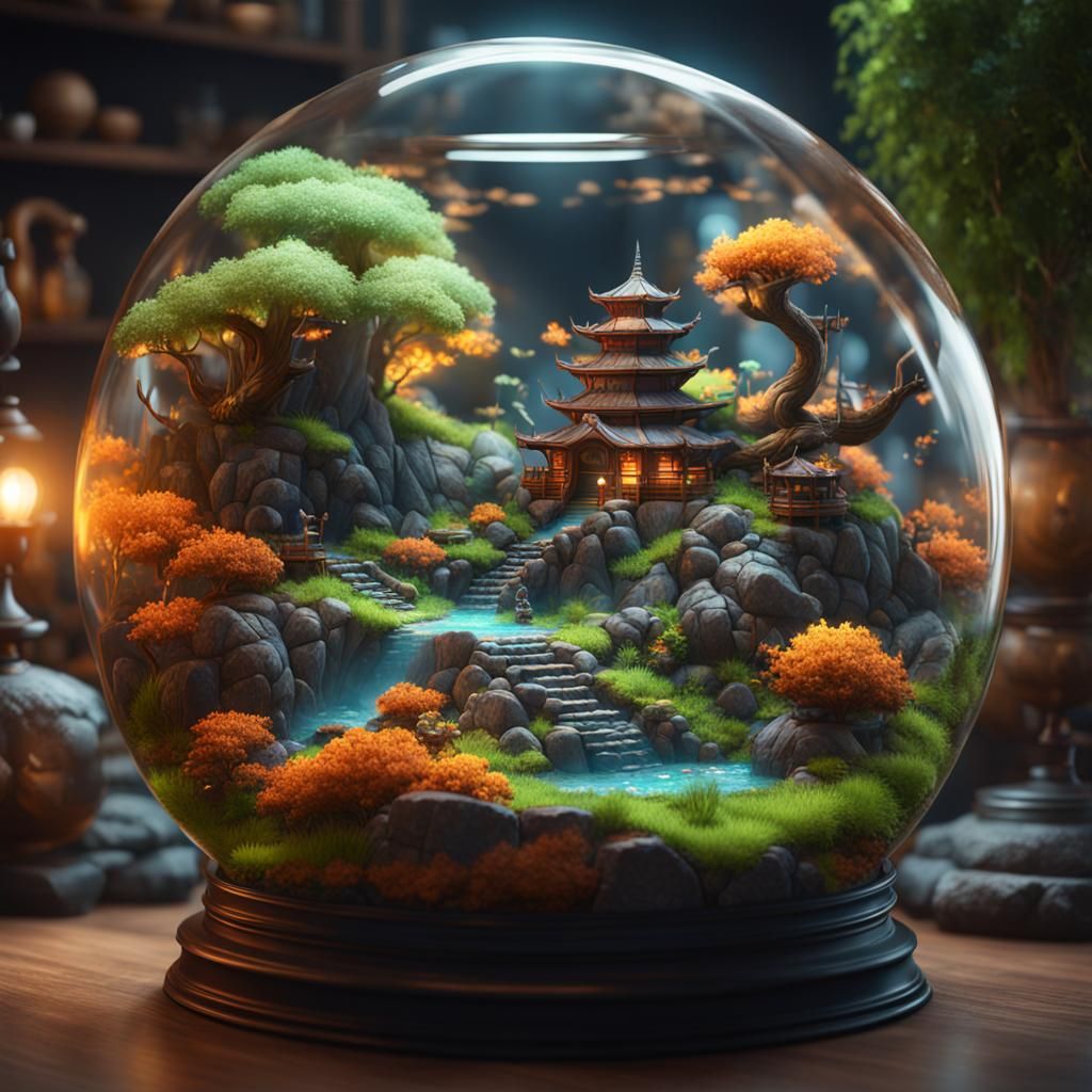 Dragon Ball Z Terrarium: Detailed Matte Painting