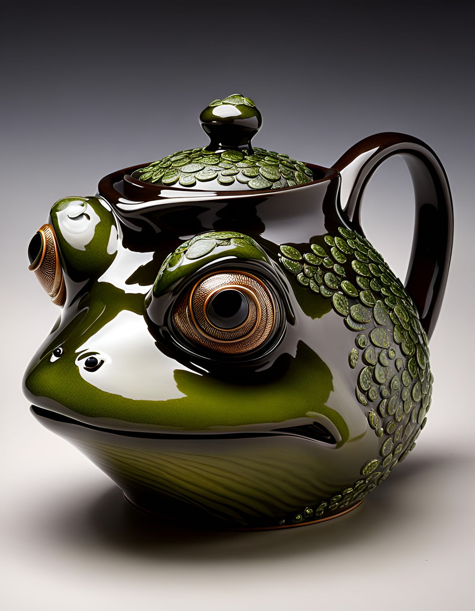 Frog Face Jug Teapot by Mitchell Grafton