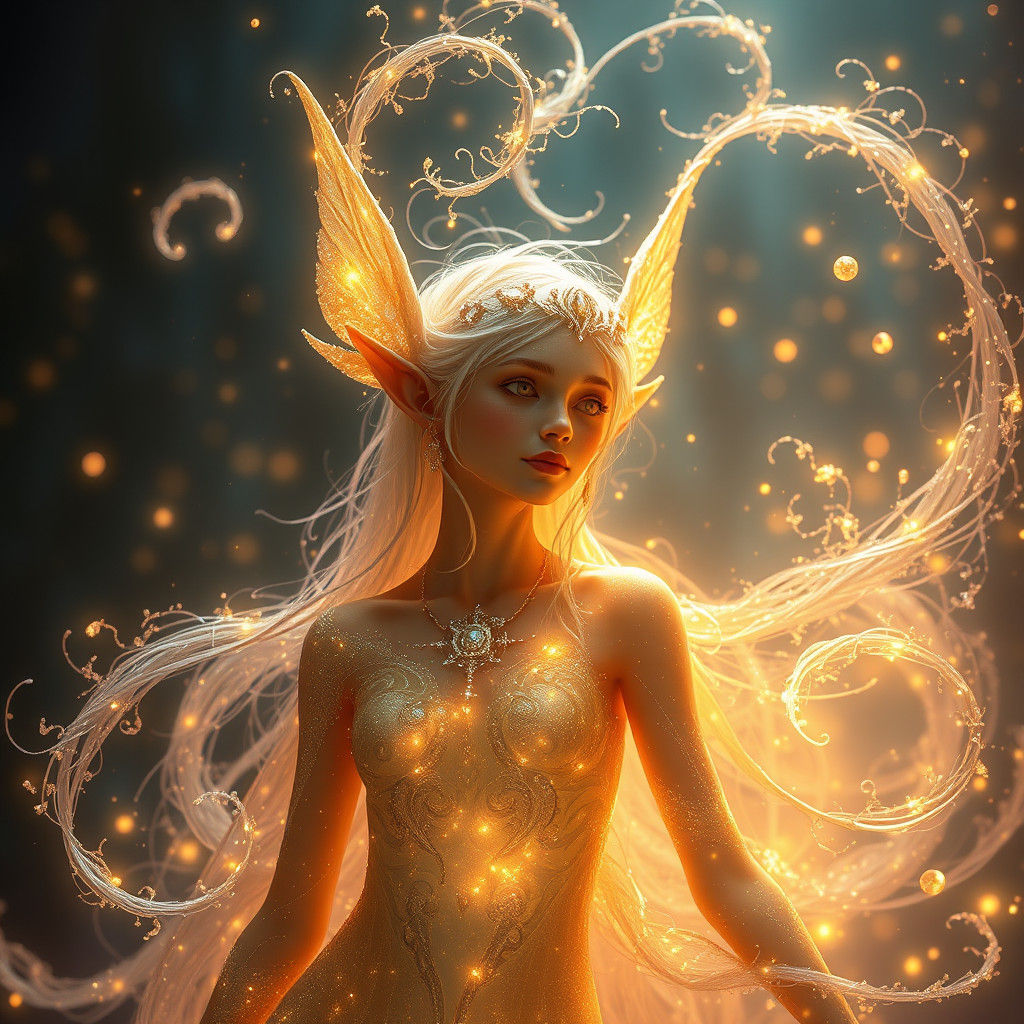 Una elfa hecho de luz eterna....