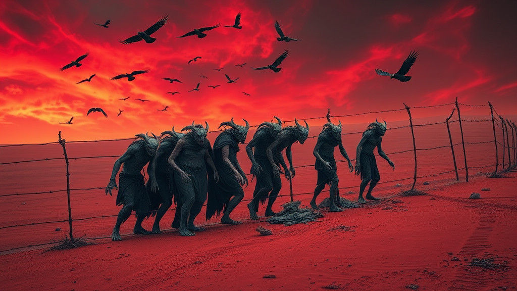Demons Trapped in Crimson Desert Landscape
