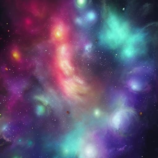 Hyperrealistic Galaxy Splash Art: Detailed and Colorful