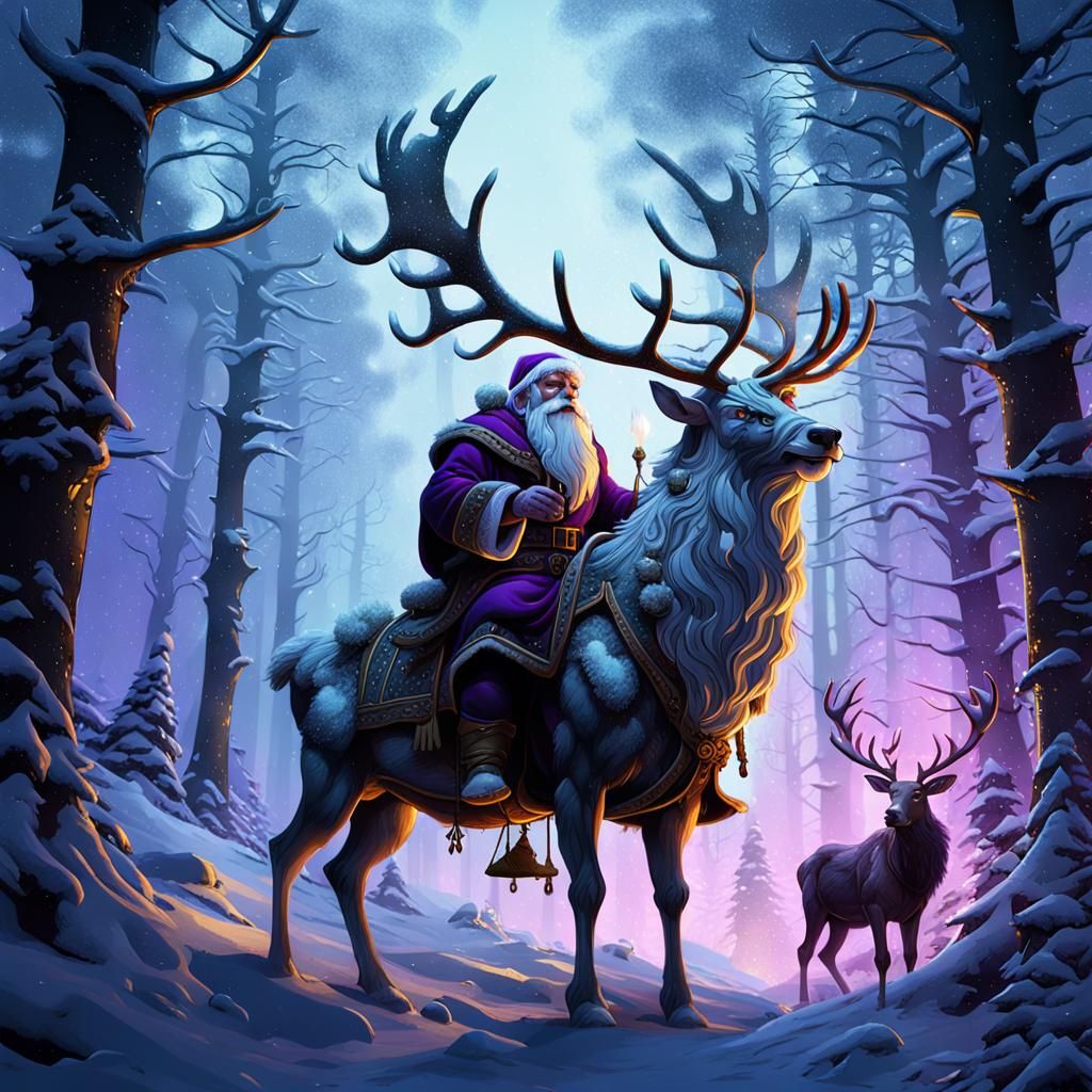 Dark Fantasy Christmas Scene in Unreal Engine Style