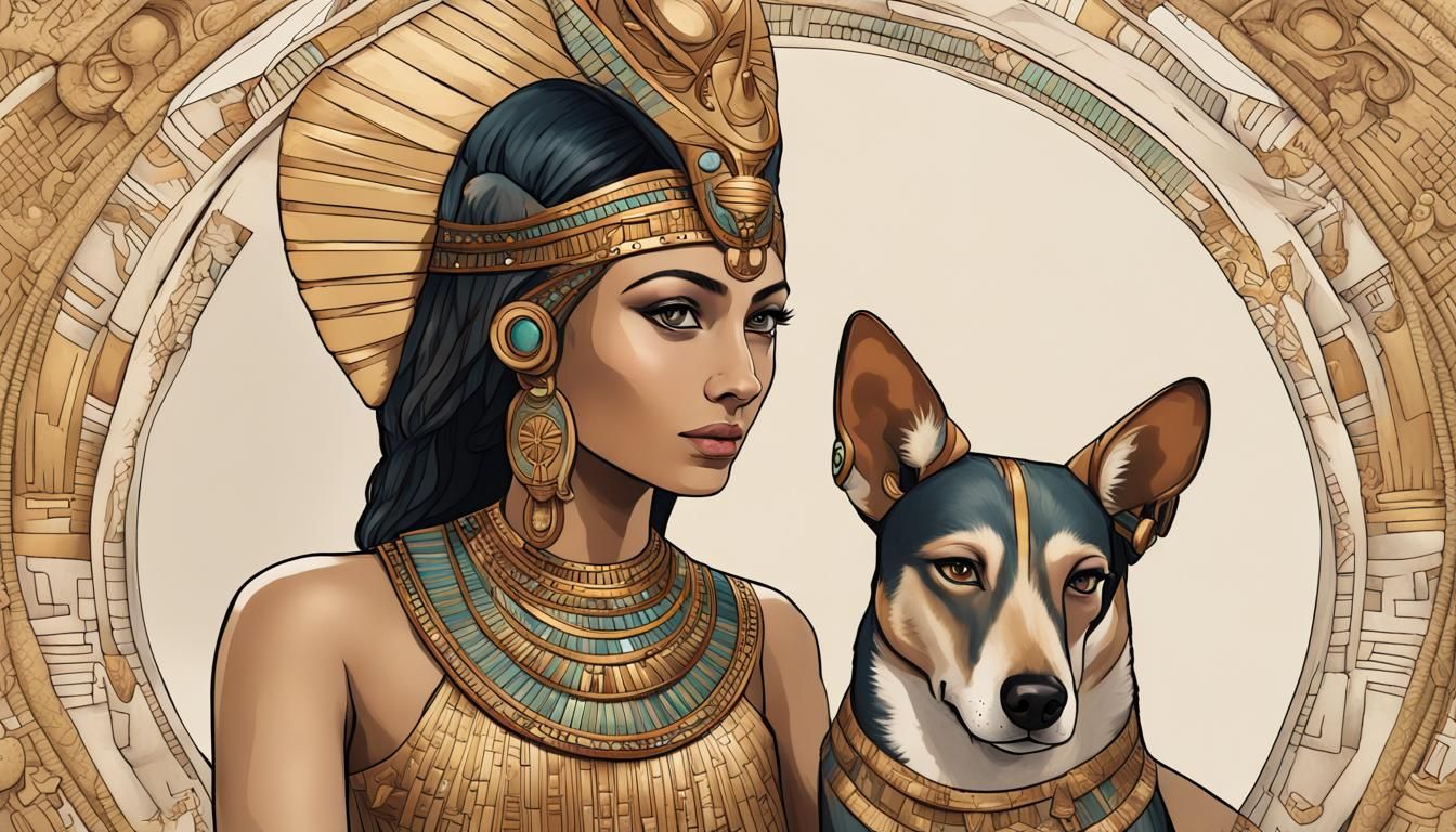 Egyptian Goddess Anupt as Canine Deity
