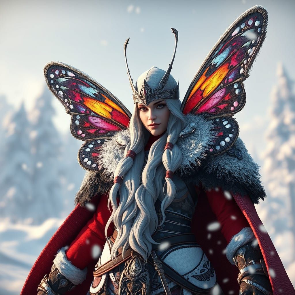 Ethereal Viking Goddess in Majestic 8K Rendering