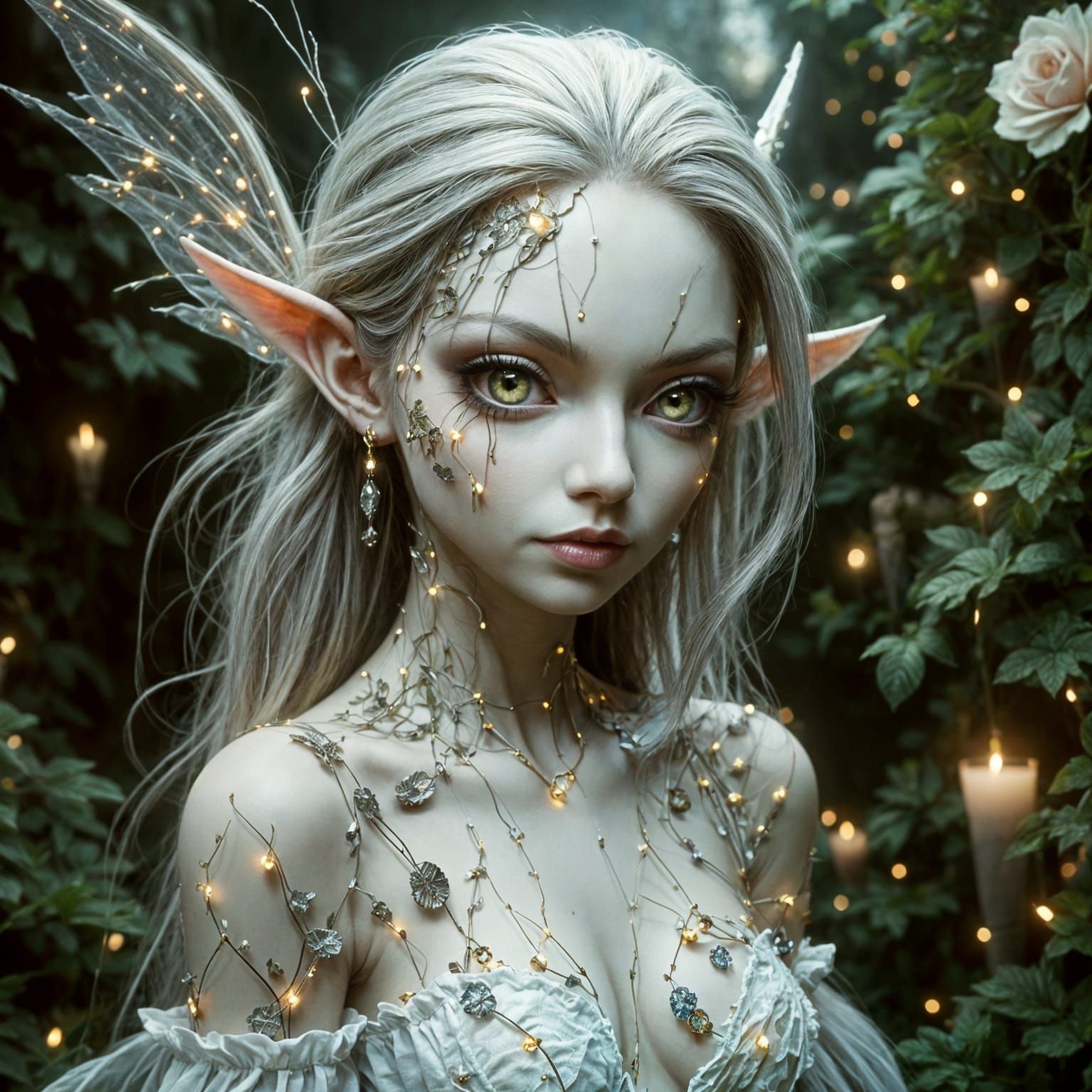 Majestic Undead Pixie in a Twinkling Garden