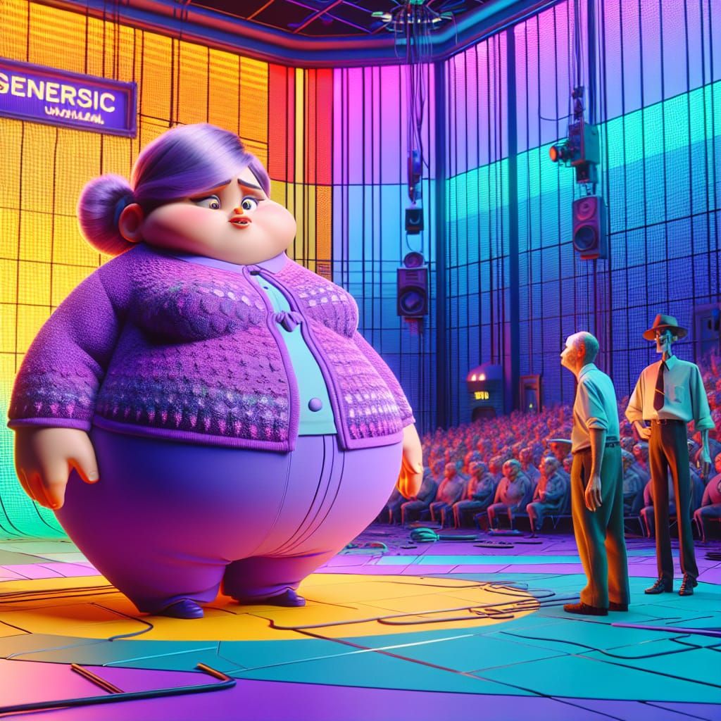 Animated Character's Gigantic Swelling in Vibrant 3D Renderi...
