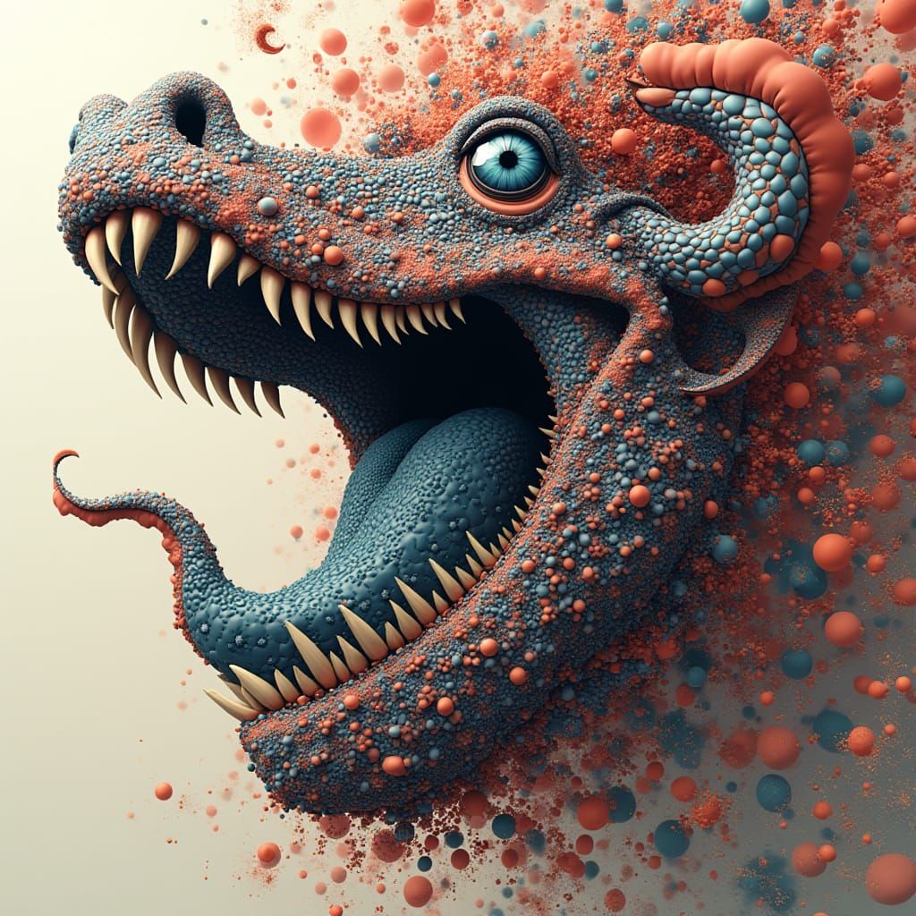 Mad Butcher Abstract Vector Fractal in Zentangle Style