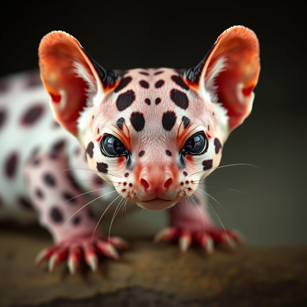 Axolotl Ocelot Hybrid in Photorealistic Detail