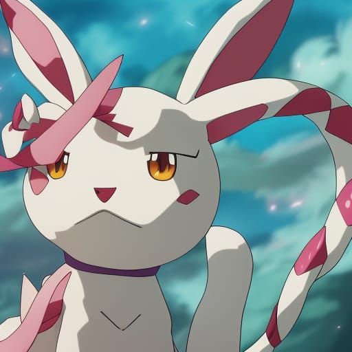 Anime Sylveon Fanart in Studio Ghibli Style