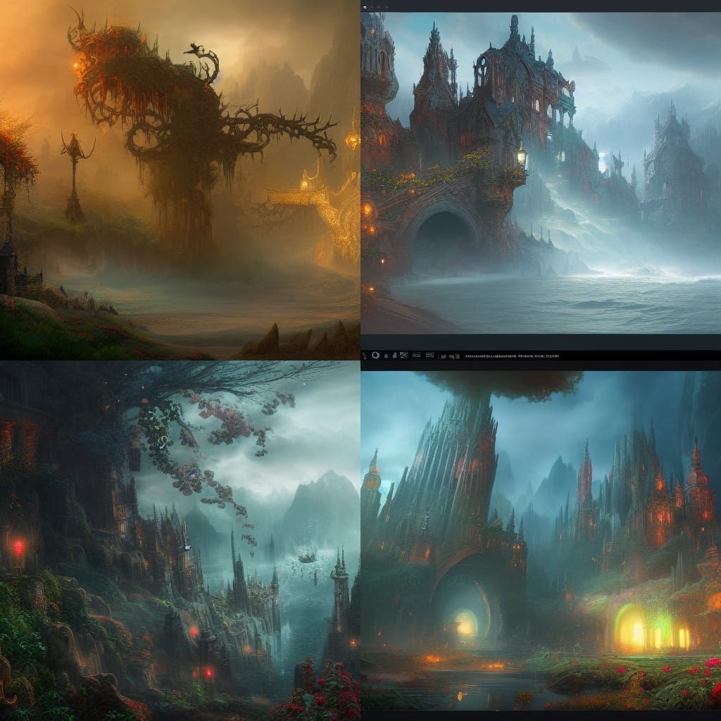 Fantastical Matte Painting with Deep Color