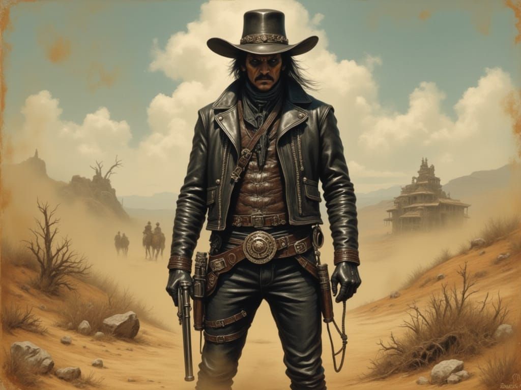 Western Outlaw in Cinematic Dark Art Style
