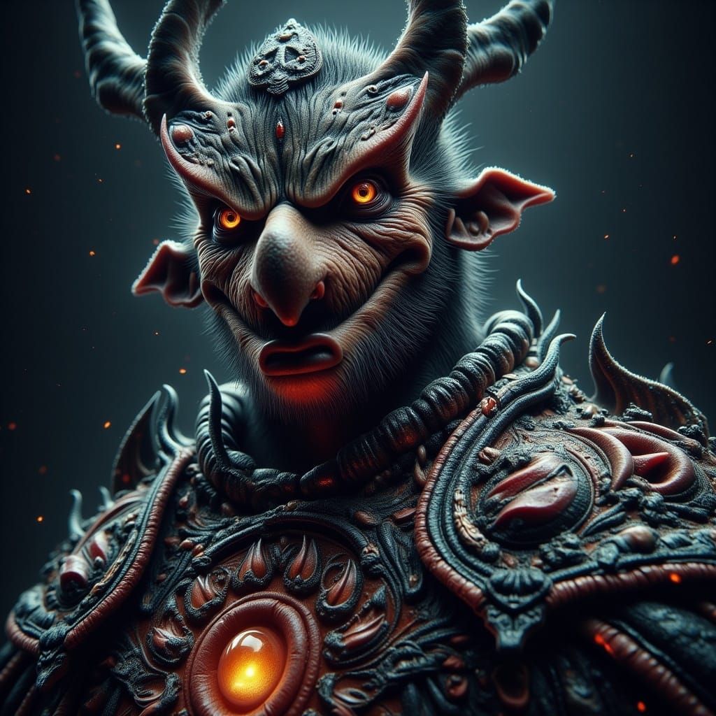 Mystical Hyperrealistic Portrait of Mankar Camoran in Dark E...