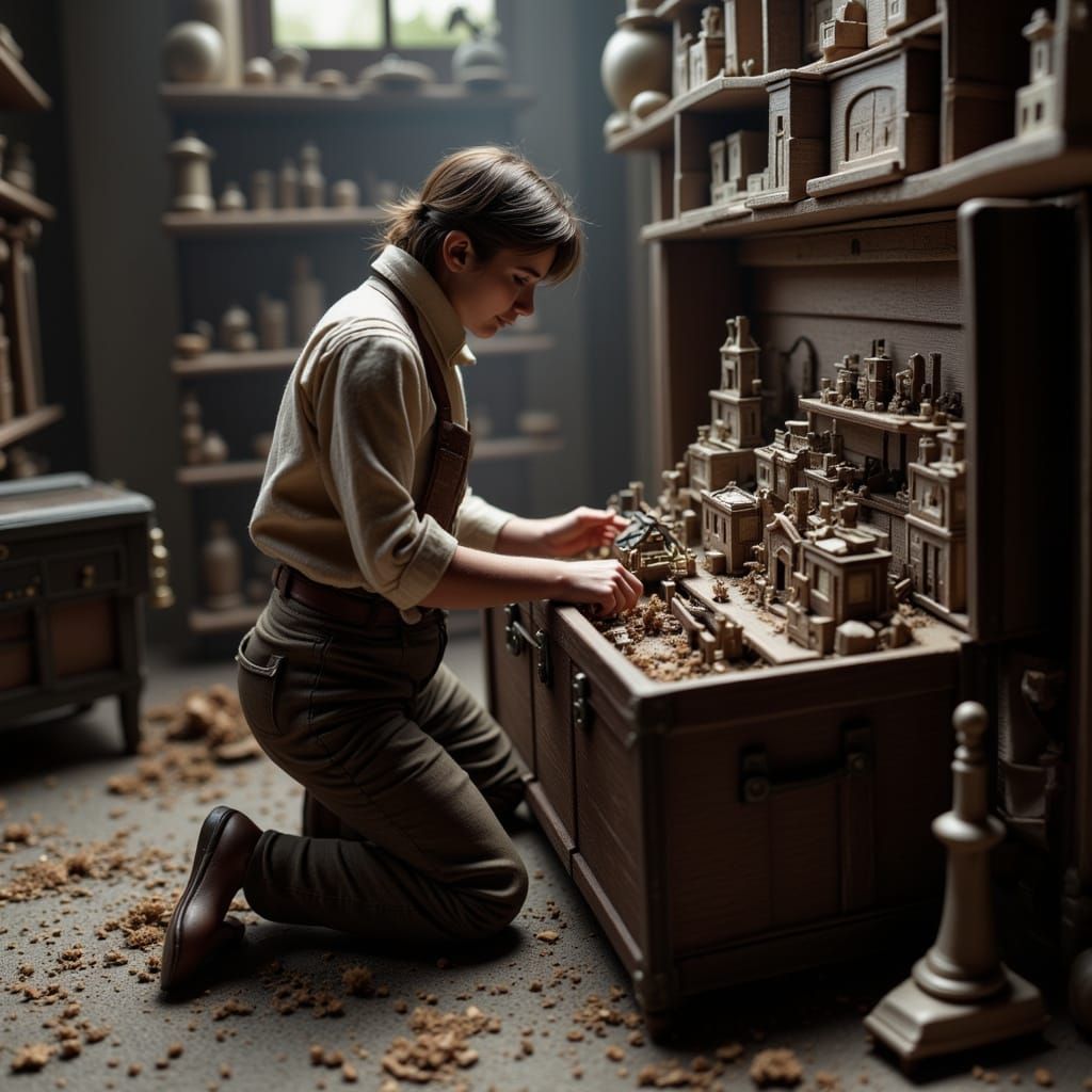 Miniature City Discovered in Attic Trunk