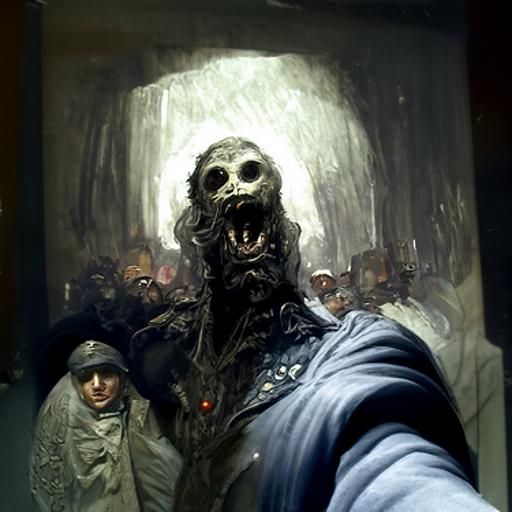 Horrific Selfie in the Style of Gustave Doré