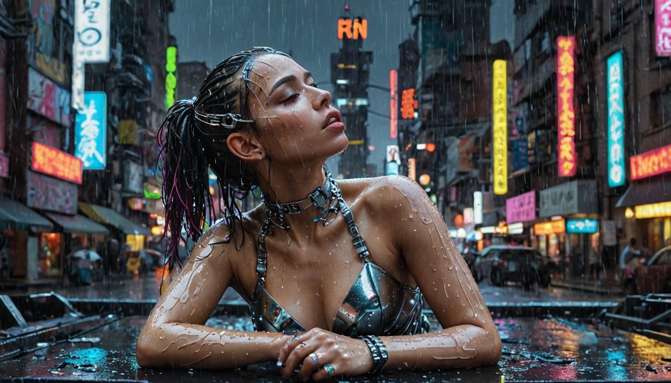 Cyborg in Acid Rain: Urbanpunk Wabi-Sabi Art