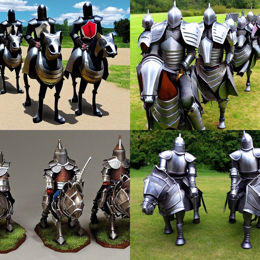 Armored Knights on Noble Steeds