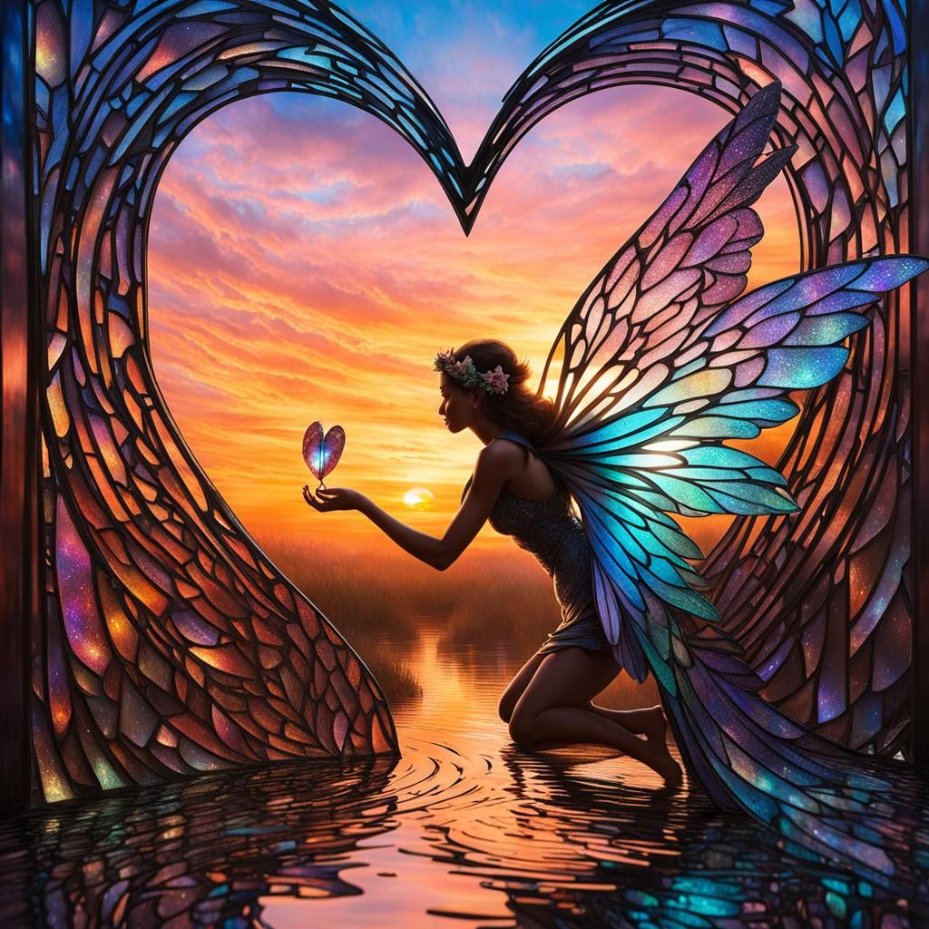 Shattered Heart with Magical Fairy Dust