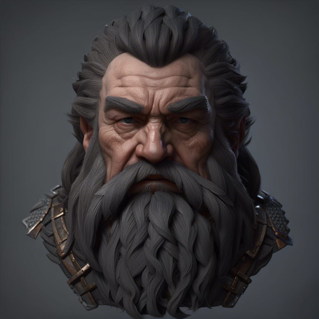 Fantasy dwarf bust