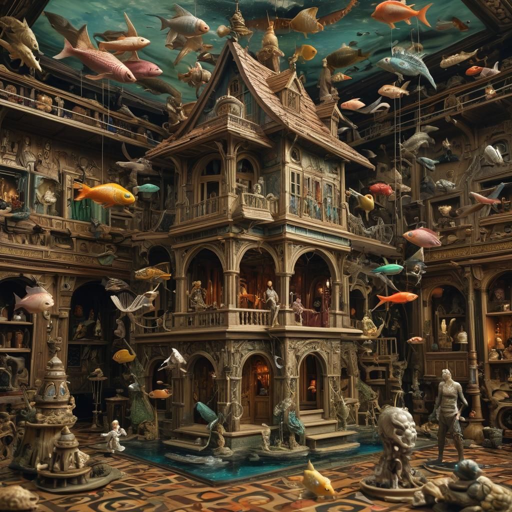 Dervish in Dollhouse: Surreal Bio Art Scene