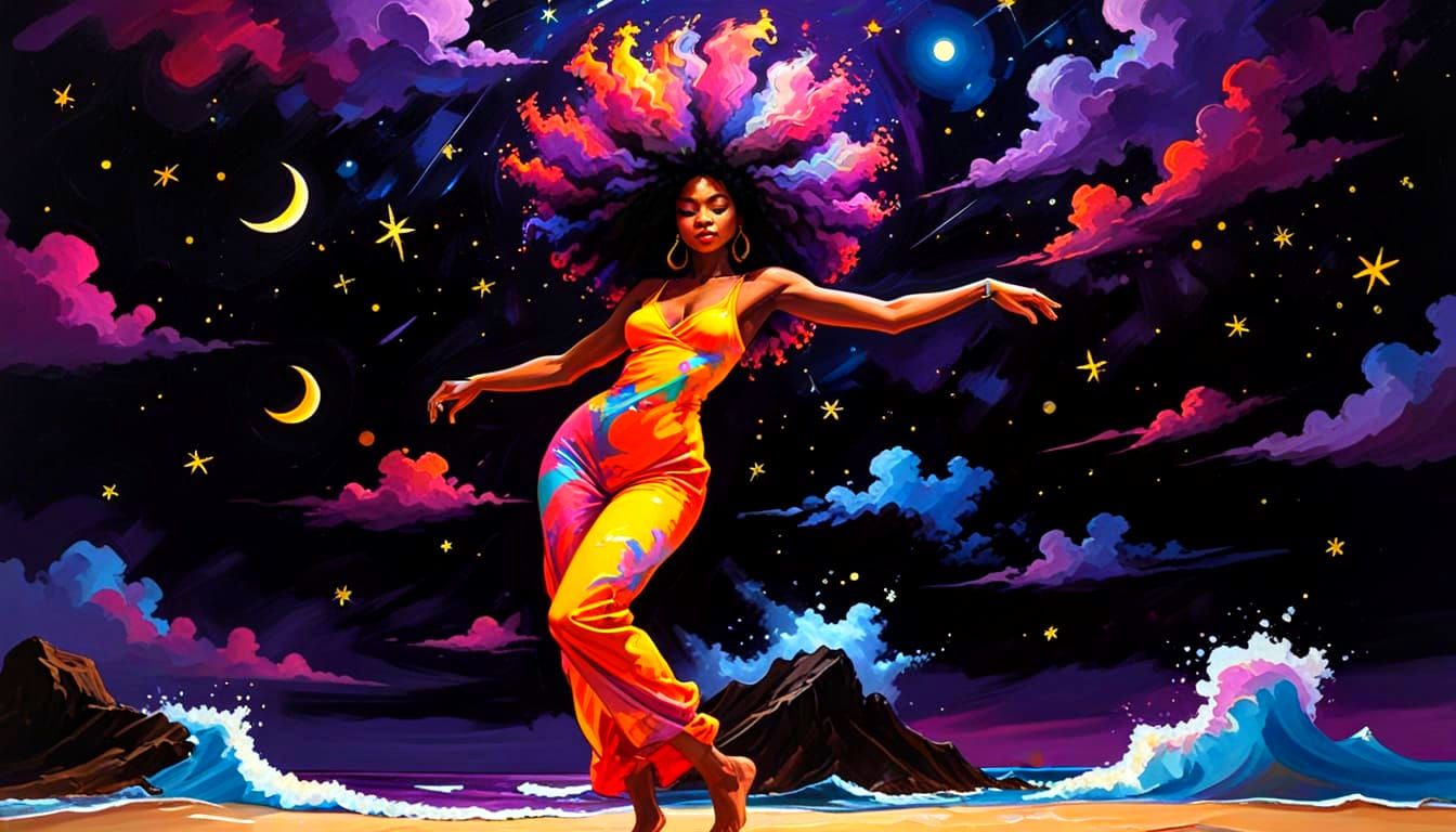 Une nuit d'été sur la plage