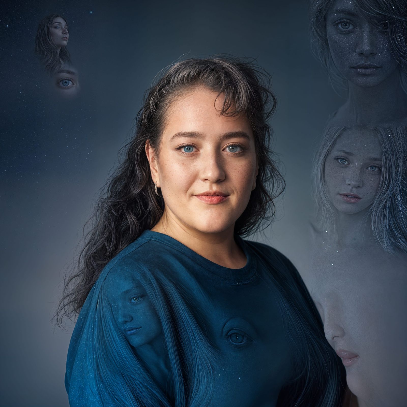 Monochrome Portrait in Matte Painting Style