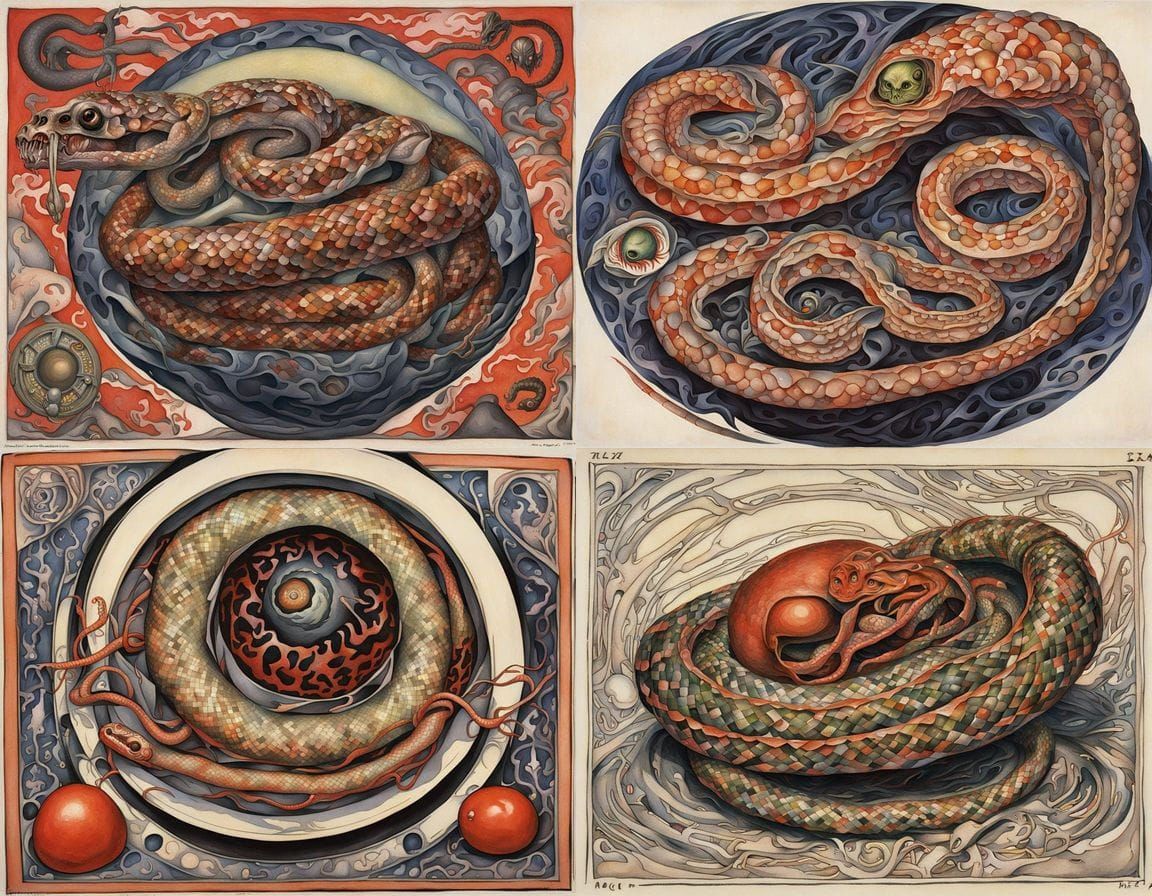 Surreal, Cyberpunk-Style Hybrid Creature with Internal Organ...