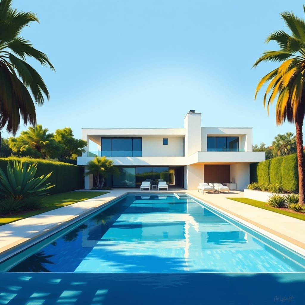 Sleek California Dream Home in Vibrant Oil Colors