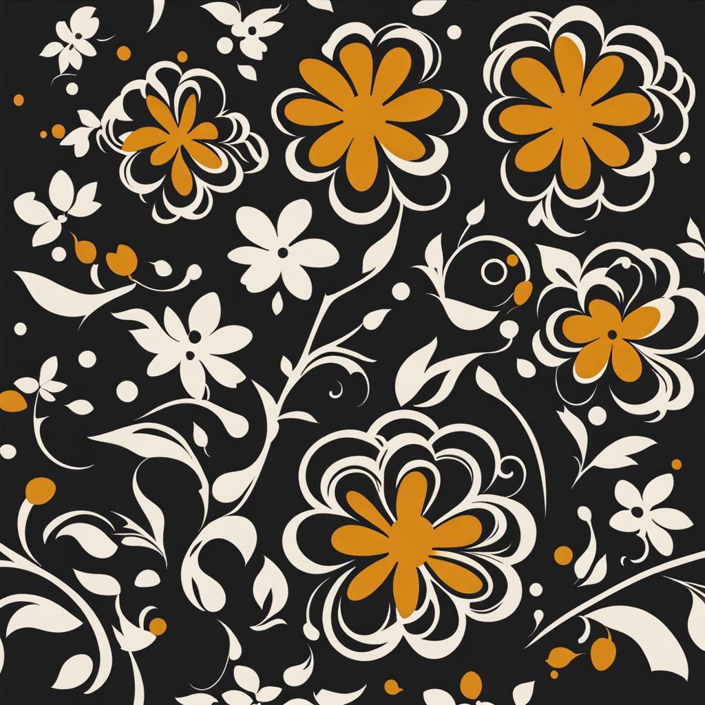 Simple Flower Stencil Design