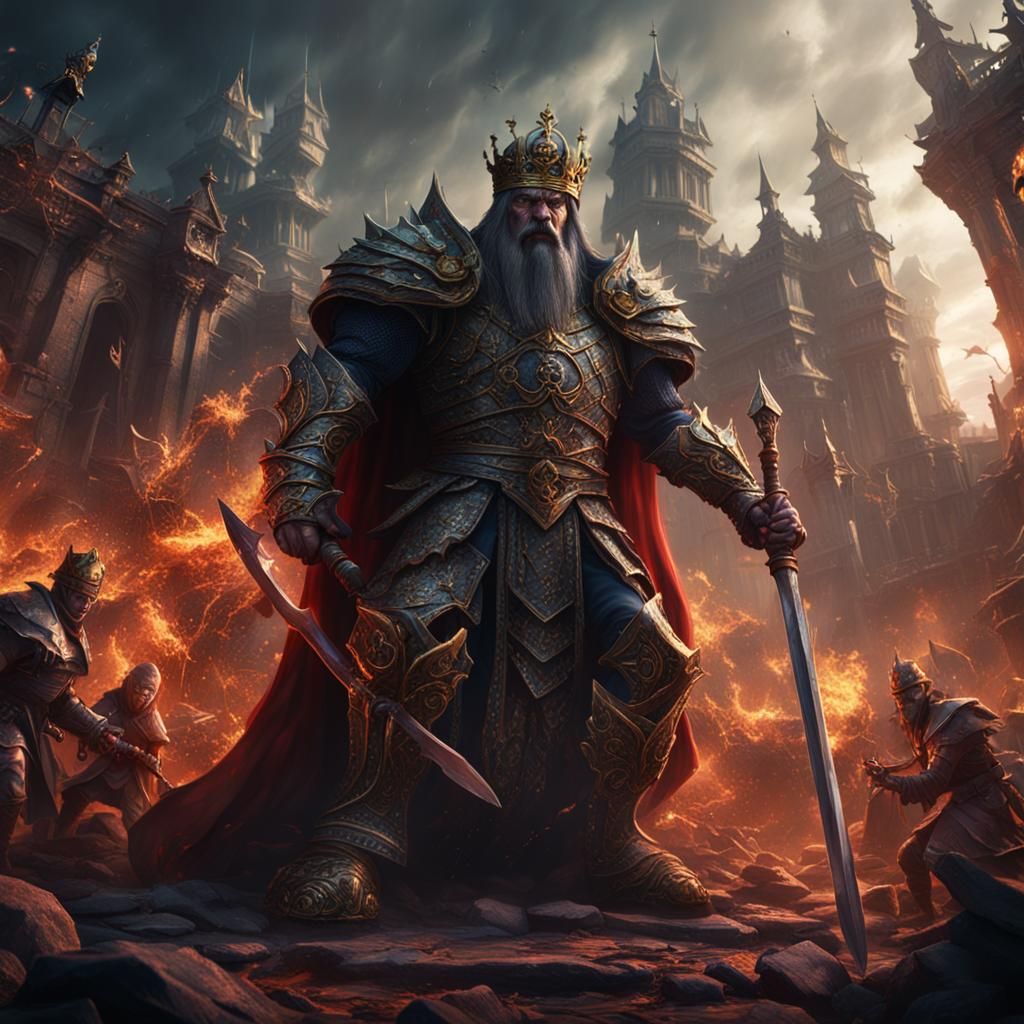 Epic Battle Between Good and Evil Kings