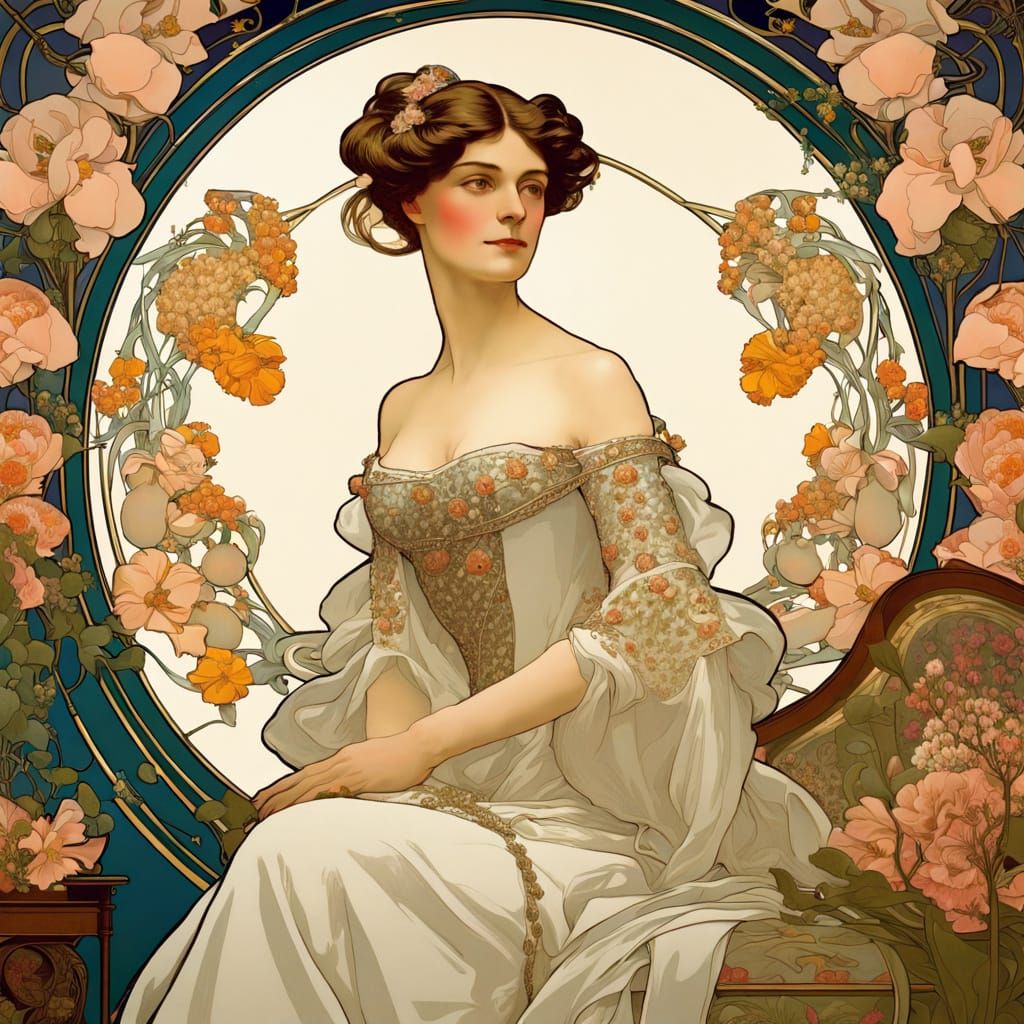 Empress Elisabeth of Austria in Art Nouveau Style
