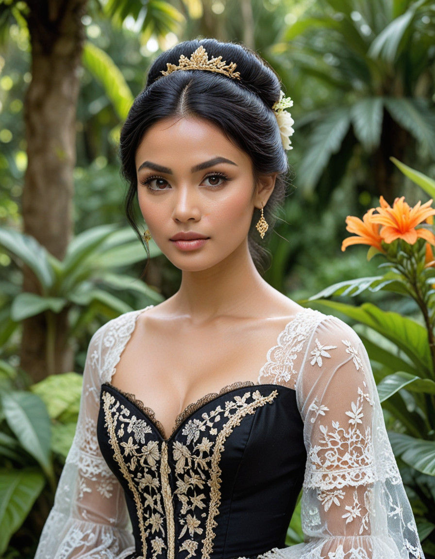 Rococo-Inspired Beauty in a Tropical Garden