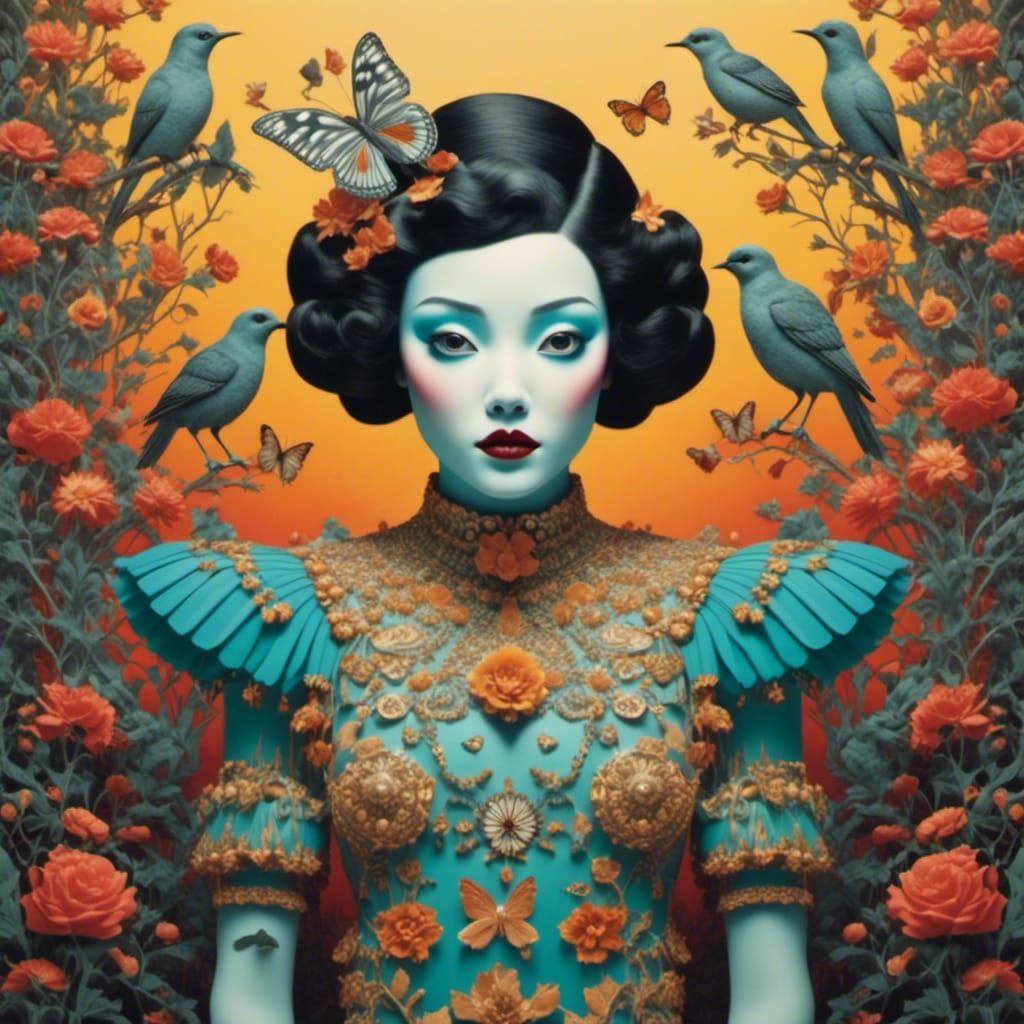 Sinister Puppetmaster in Whimsical Pop Art