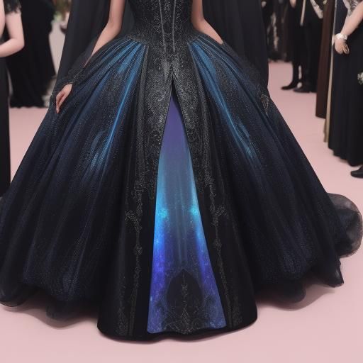 Ethereal Black Opal met gala dress decorated with black opals& Ethereal vibes& magical vibes& beautiful craftsmanship vi...