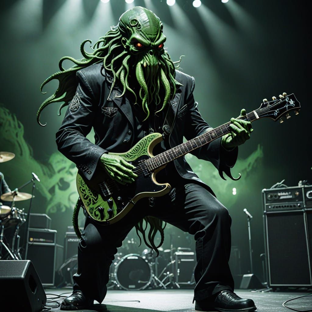 Cthulhu Shreds with Metallica in Epic Rock Performance