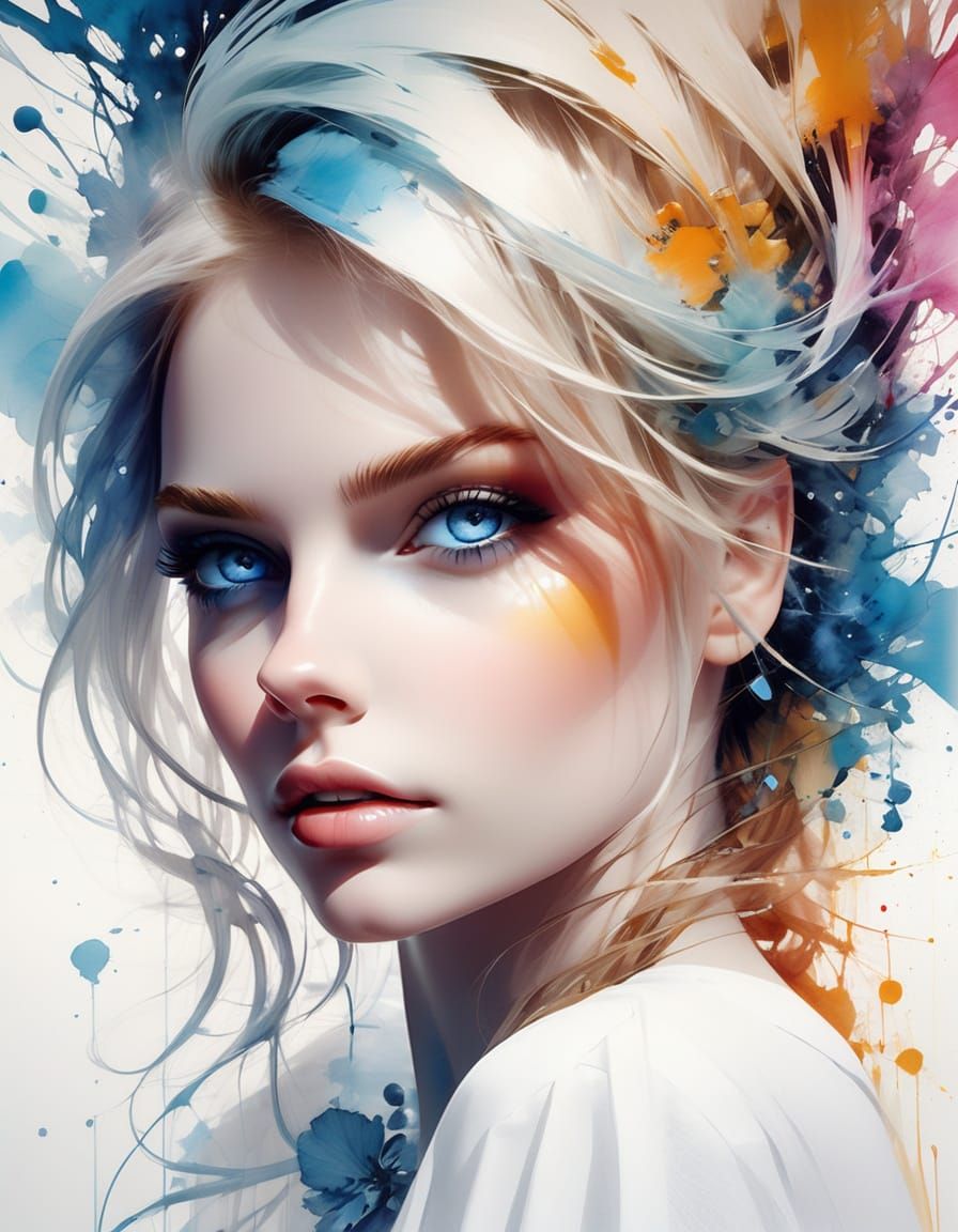 Viking Warrior in Winter Forest