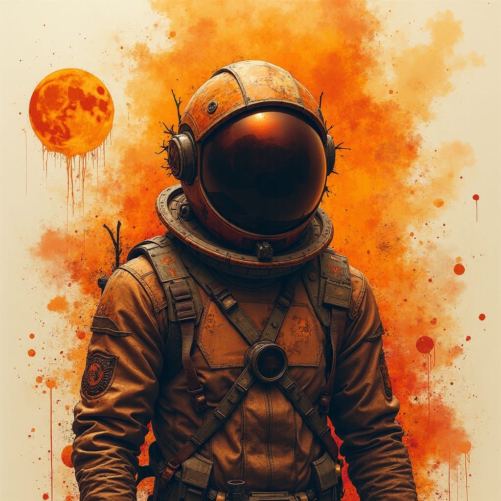 A Caffeine Spaceman in jagged form.