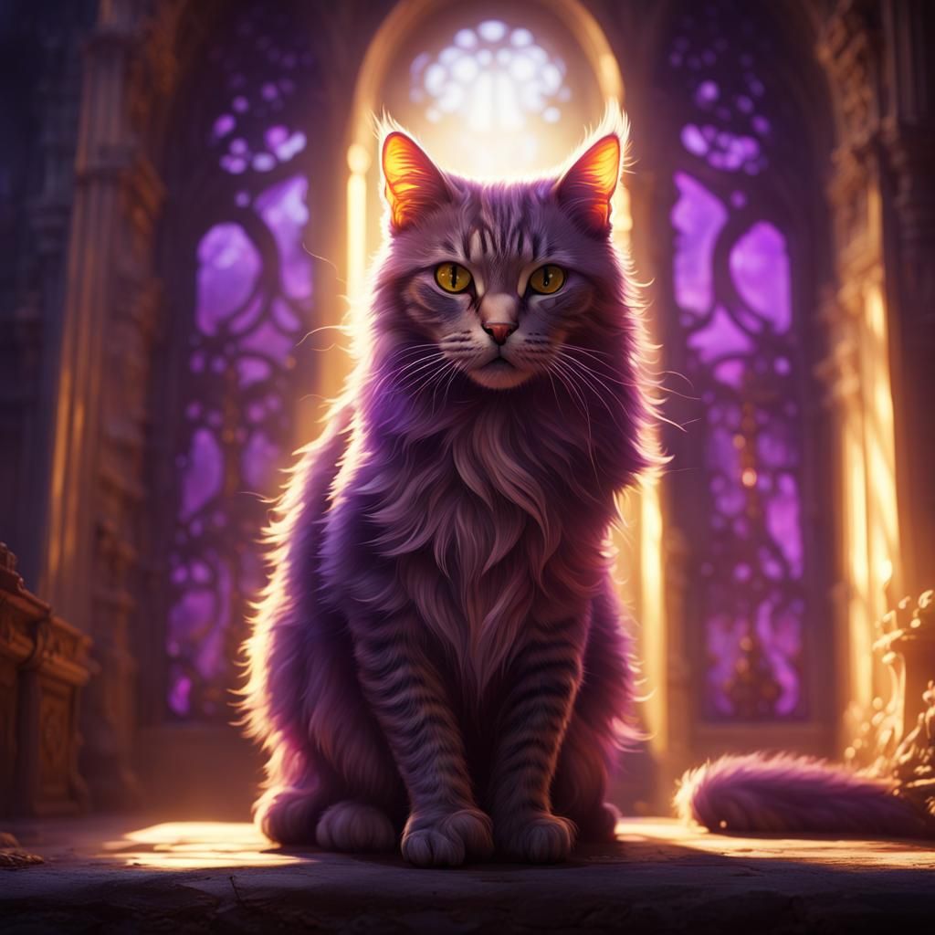 Cat in Sunlight: Dark Fantasy Concept Art