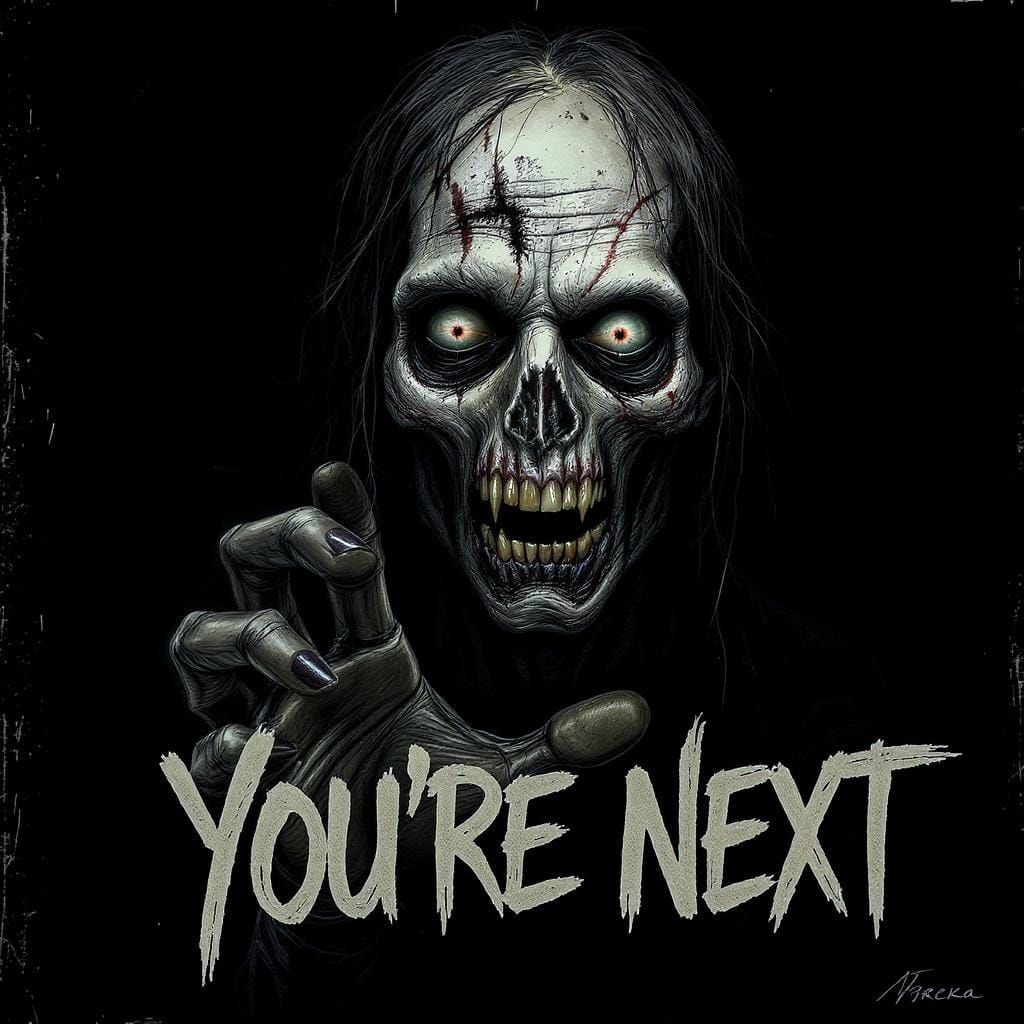 Photorealistic Zombie Face in Horror Movie Style