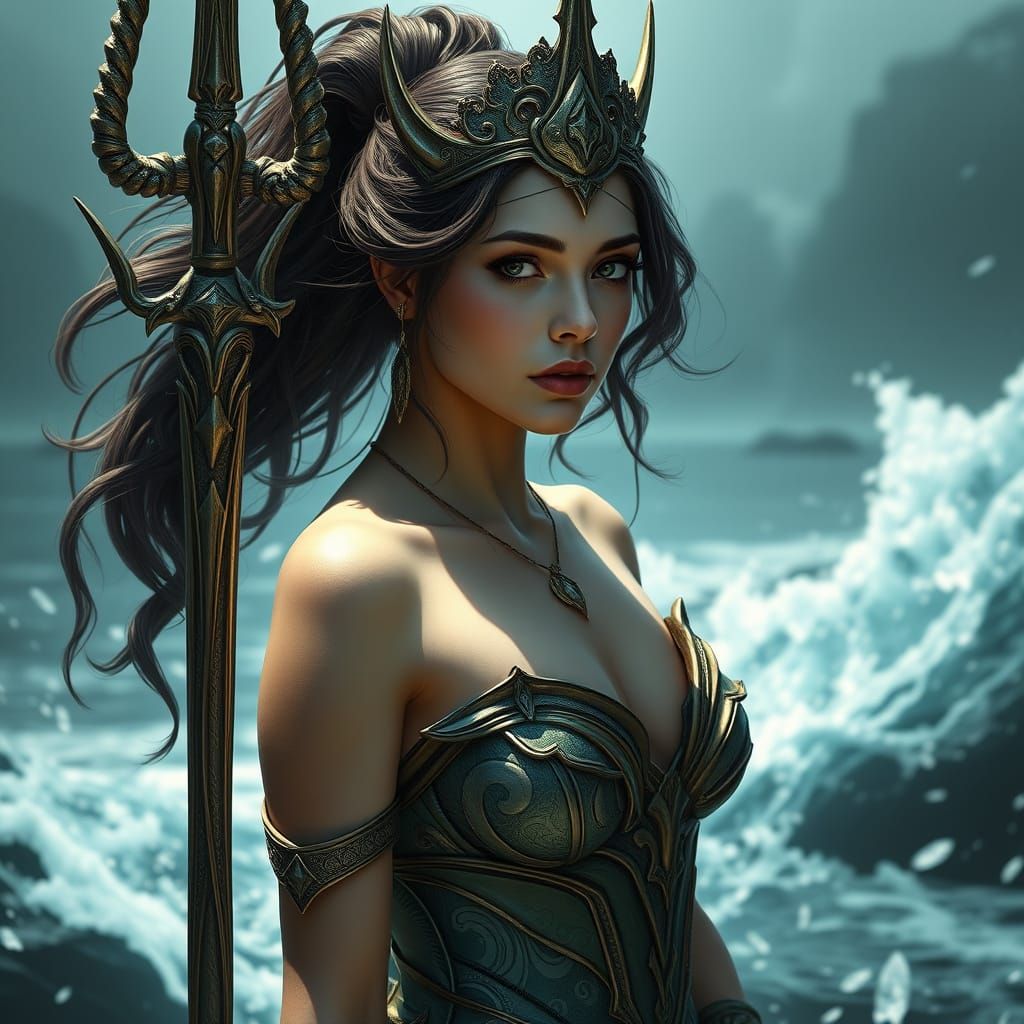 Stunning Siren in Ultra-Detailed Panoramic View