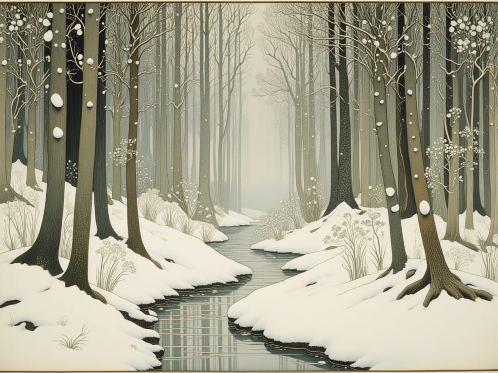 Ethereal Snowdrops Bloom in Enchanted Winter Wonderland