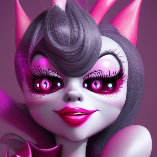 Hazbin Hotel Angel Dust Portrait in Vivziepop Style