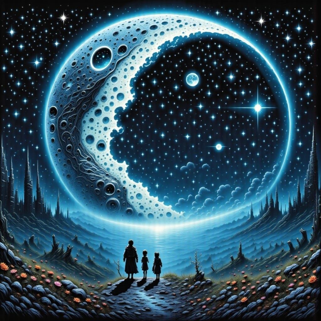 Enchanting Moonlit Night Scene